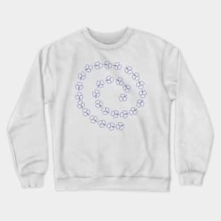 Shamrock Periwinkle Line Spiral St Patricks Day Crewneck Sweatshirt